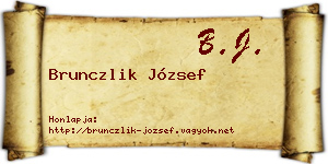 Brunczlik József névjegykártya