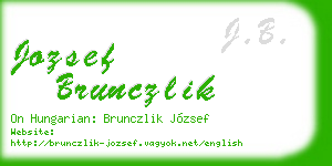 jozsef brunczlik business card